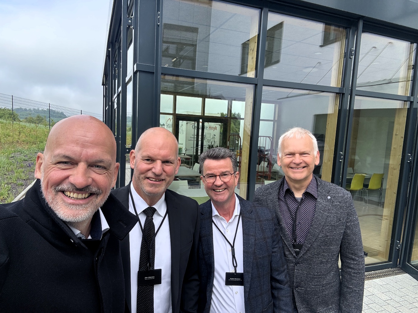 Gruppenfoto: Matthias Millow, Jörn Johannes, Karsten Flammann und Heinz Leimke